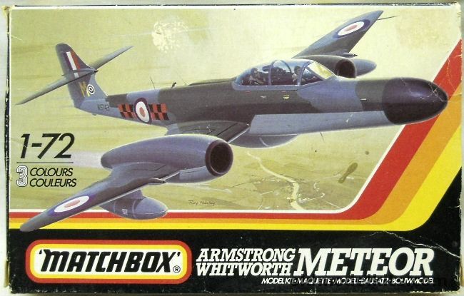 Matchbox 1/72 TWO Armstrong Whitworth Meteor NF.14 / 12 / 11 - RAF or Belgian Markings, PK-129 plastic model kit